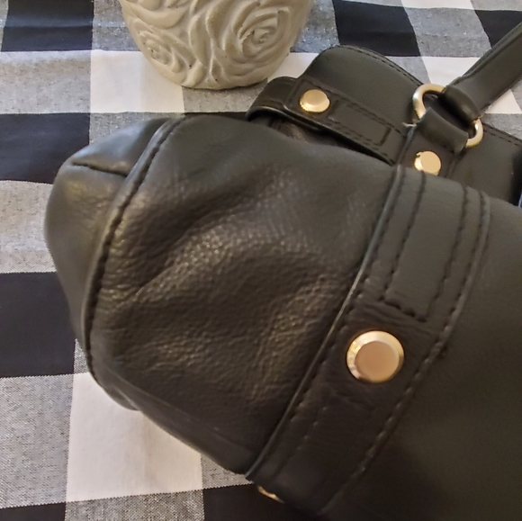 MICHAEL KORS Large Black Leather Purse Bag Tote - Picture 5 of 8